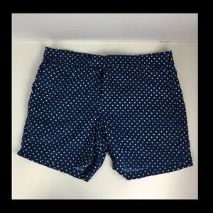 J. Crew Polka Dot Swim Trunks Navy Blue Size 35